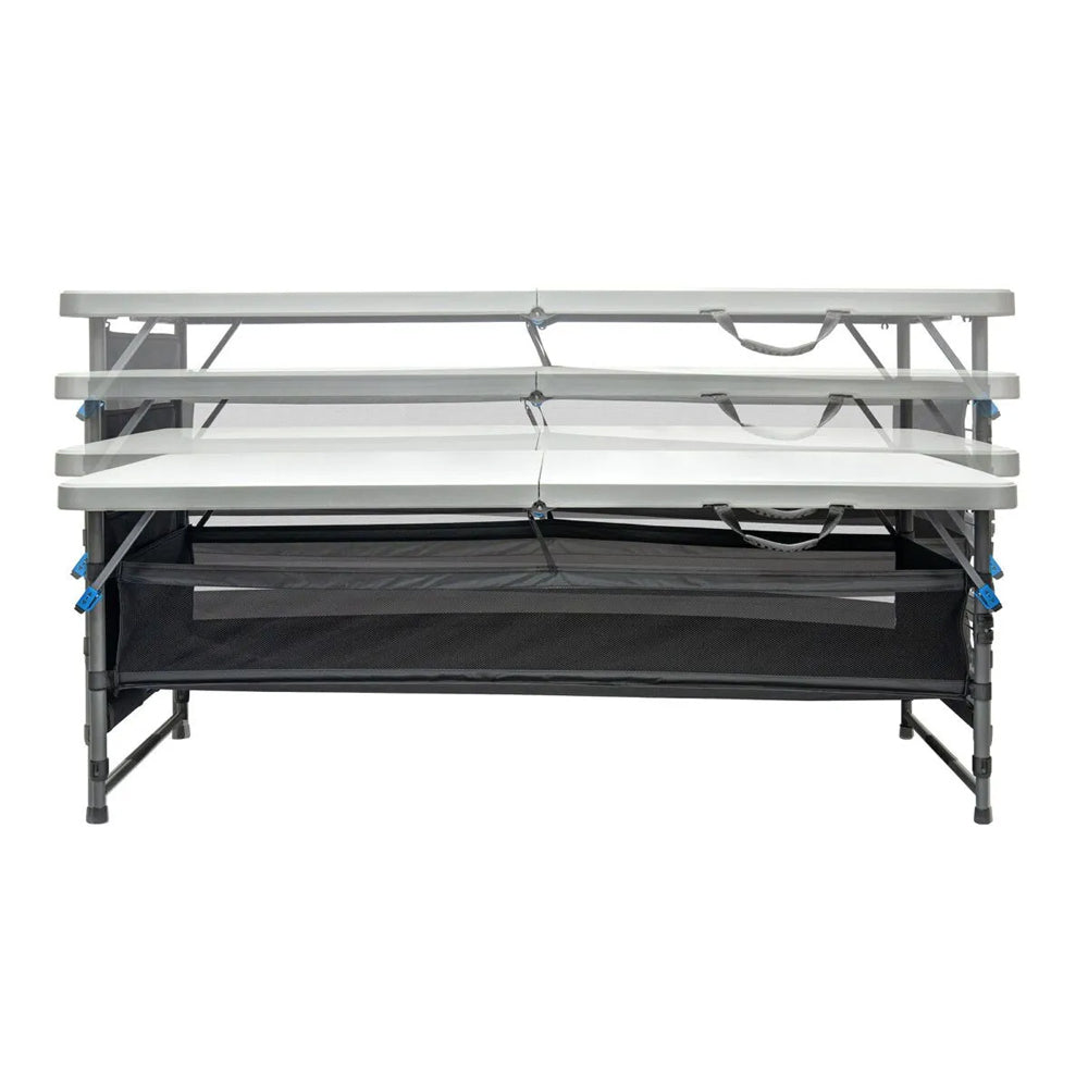 Quest 122cm Portable Camp Outdoor Camping Table - Grey