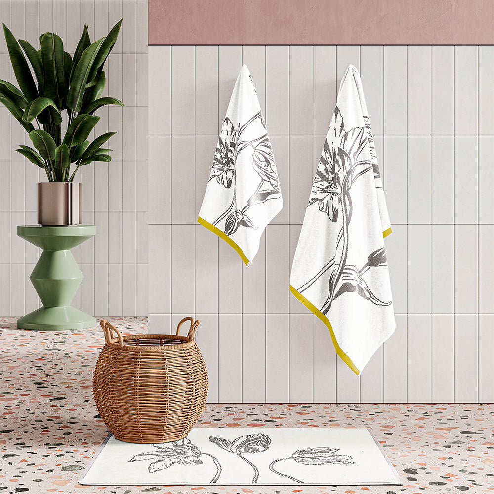 Ted Baker Tulip 100% Cotton Bath Floor Mat Gold 1000GSM