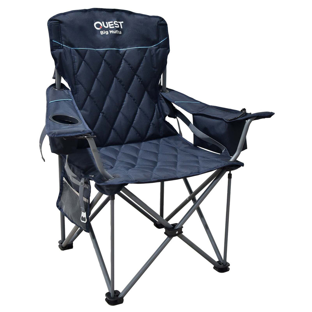 Quest Outdoors Steel Frame Big Mutha Camp Chair - Midnight Blue