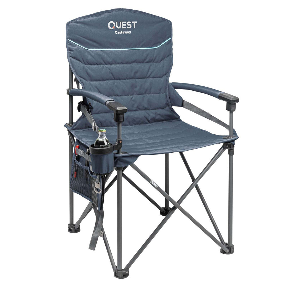 Quest Outdoors Castaway Hard Arm Camp Chair - Midnight