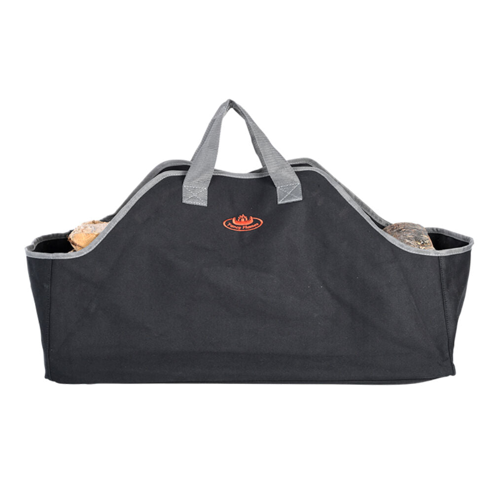 Esschert Design Log Carrier Bag Indoor Outdoor Black
