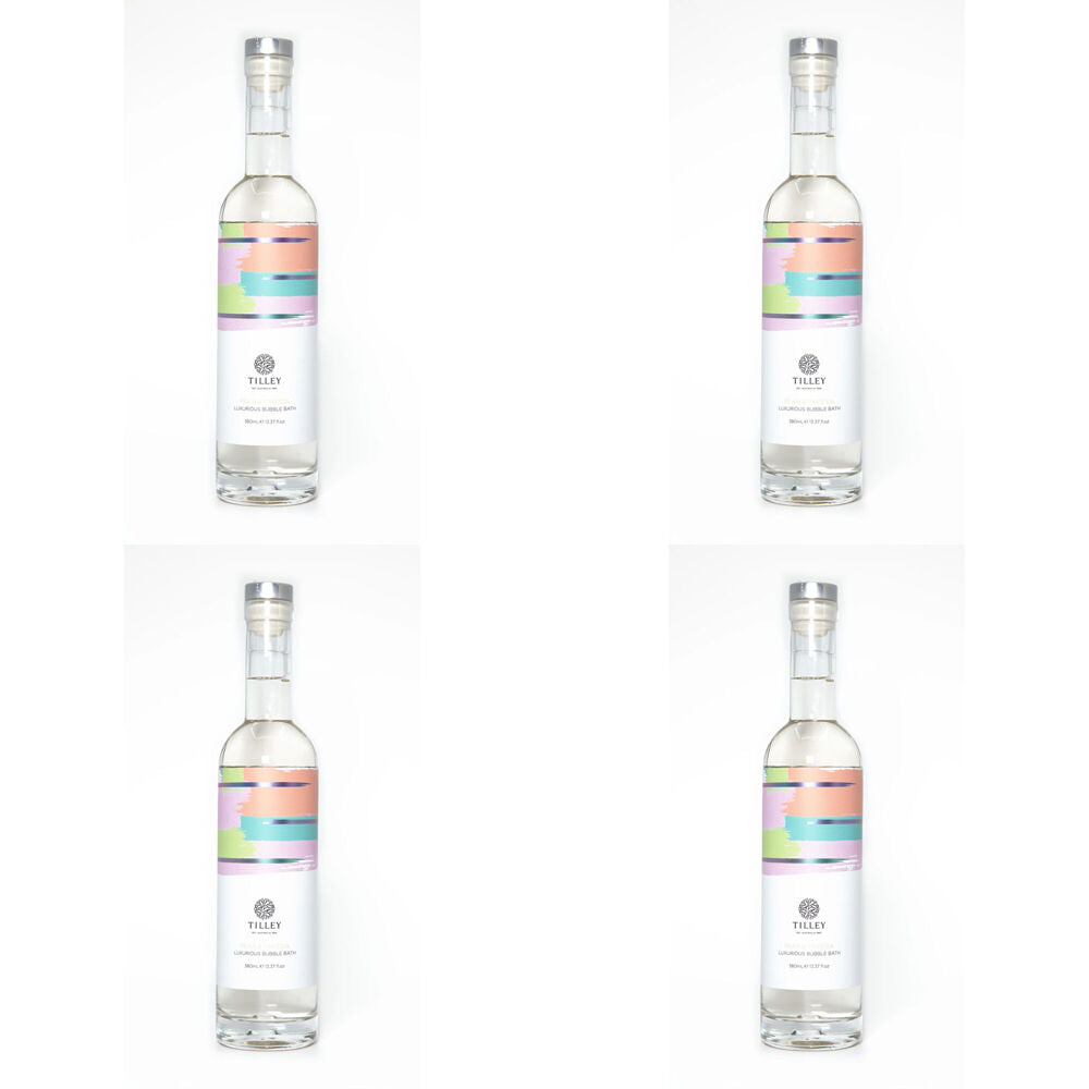 4PK Tilley Classic White Pear & Freesia Bubble Bath Limited Edition 380ml