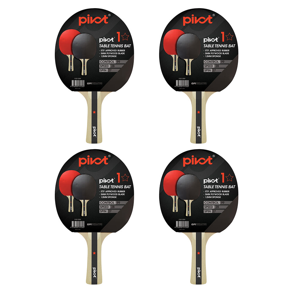 4PK Pivot 1 Star Table Tennis Racquet Sports Equipment