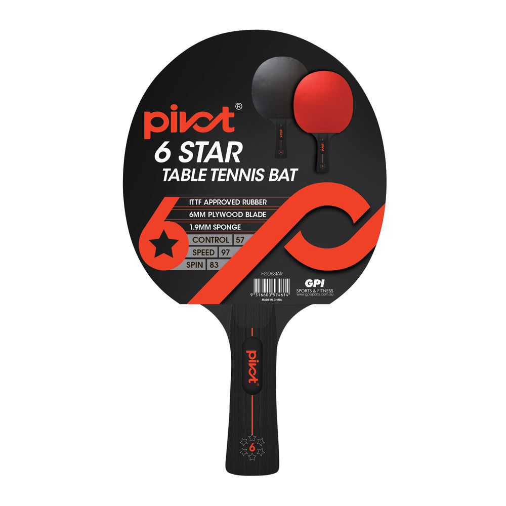 2PK Pivot 6 Star Table Tennis Racquet Sports Equipment