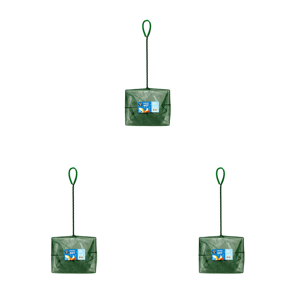 3PK Dudley's World Of Pets Aquarium Fish Net 58cm - Green