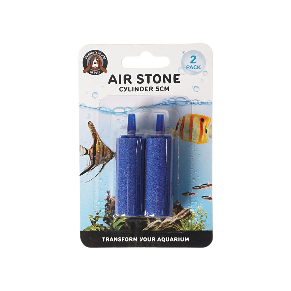 24pc Dudley's World Of Pets Aquarium/Tank Airstone Cylinder 5cm - Blue