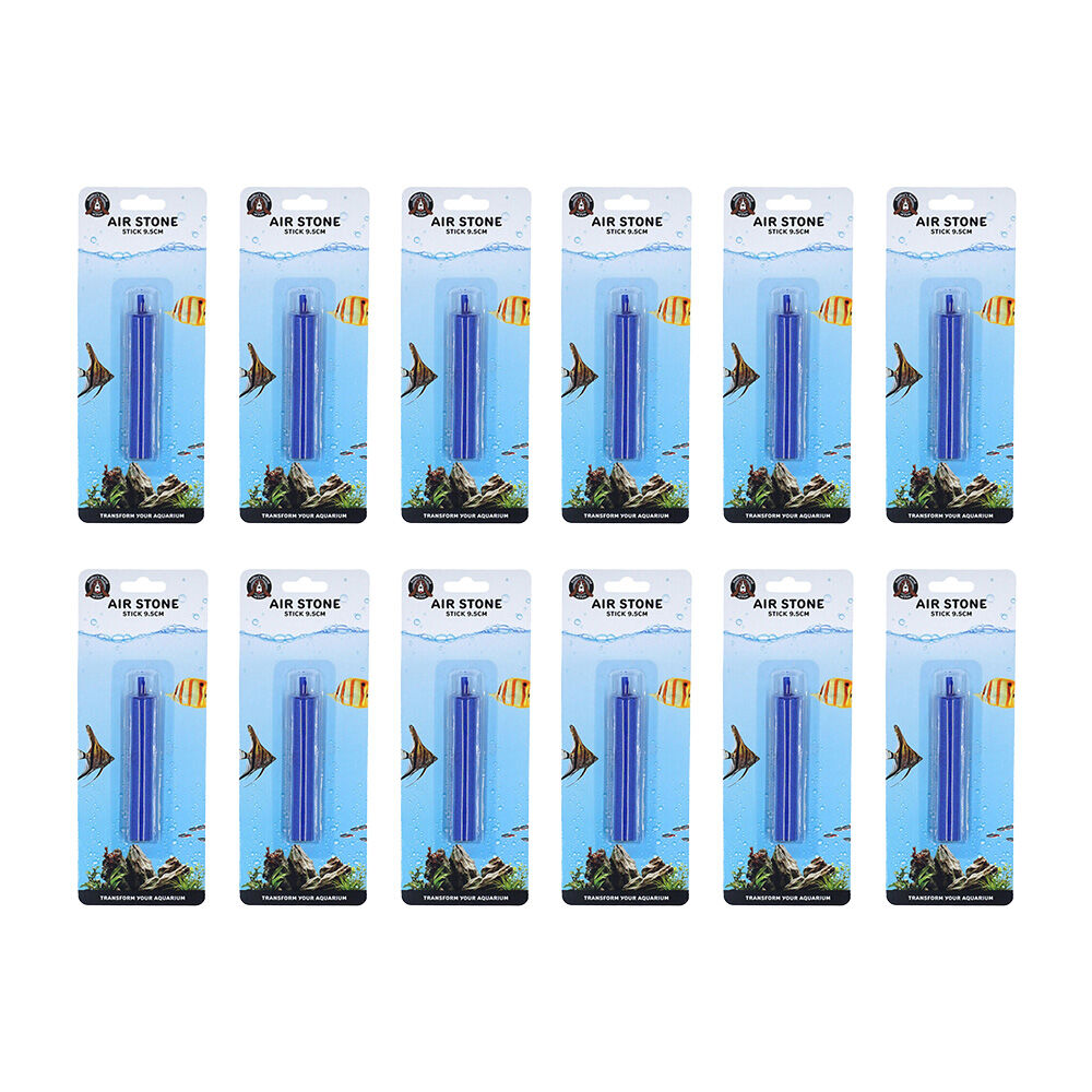 12PK Dudley's World Of Pets Stick Aquarium/Tank Airstone 10cm - Blue