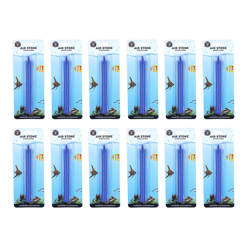 12PK Dudley's World Of Pets Stick Aquarium/Tank Airstone 15cm - Blue