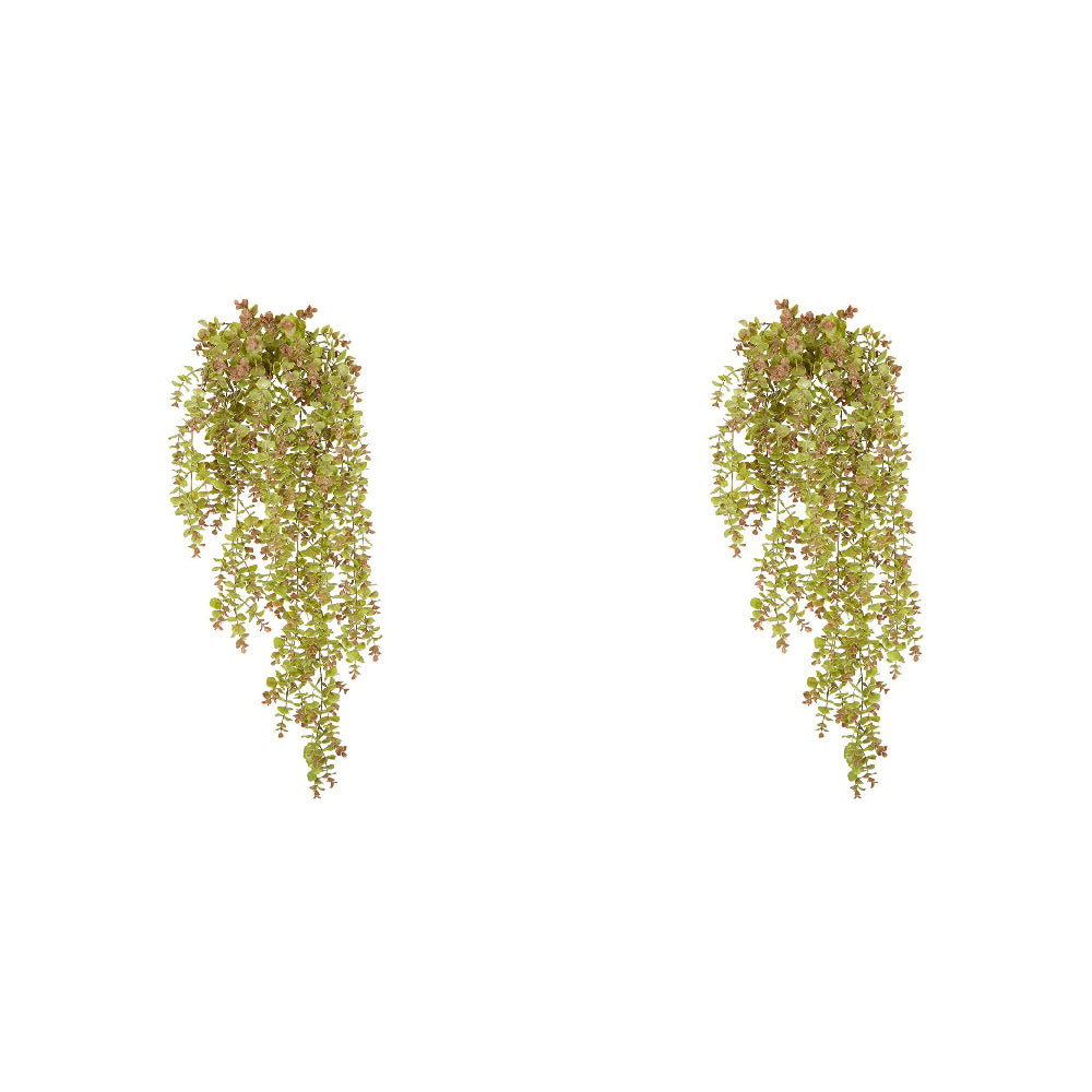 2PK Belle Hanging Eucalyptus Artificial Hanging Foliage Home Decor - Green/Brown