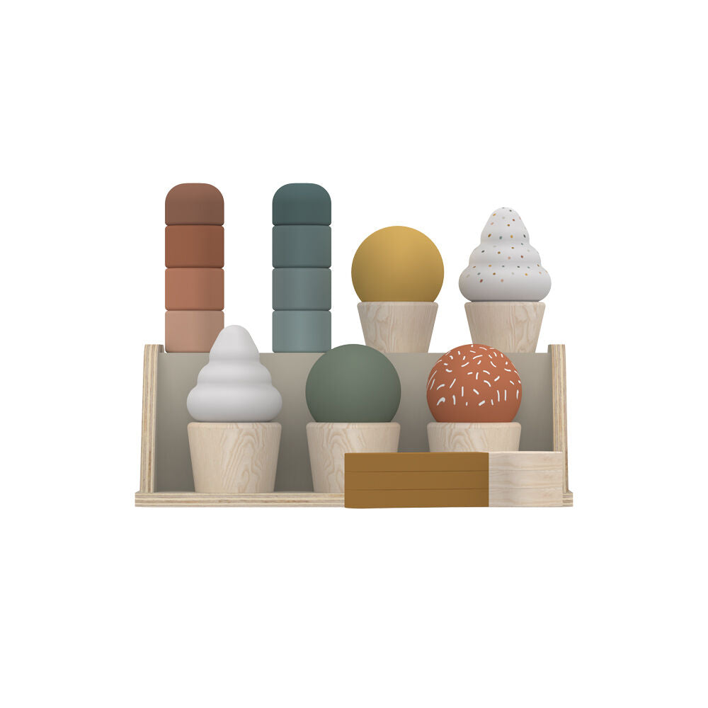 22pc Flexa Wooden Pretend Ice Cream Set for Kids/Toddler 2y+