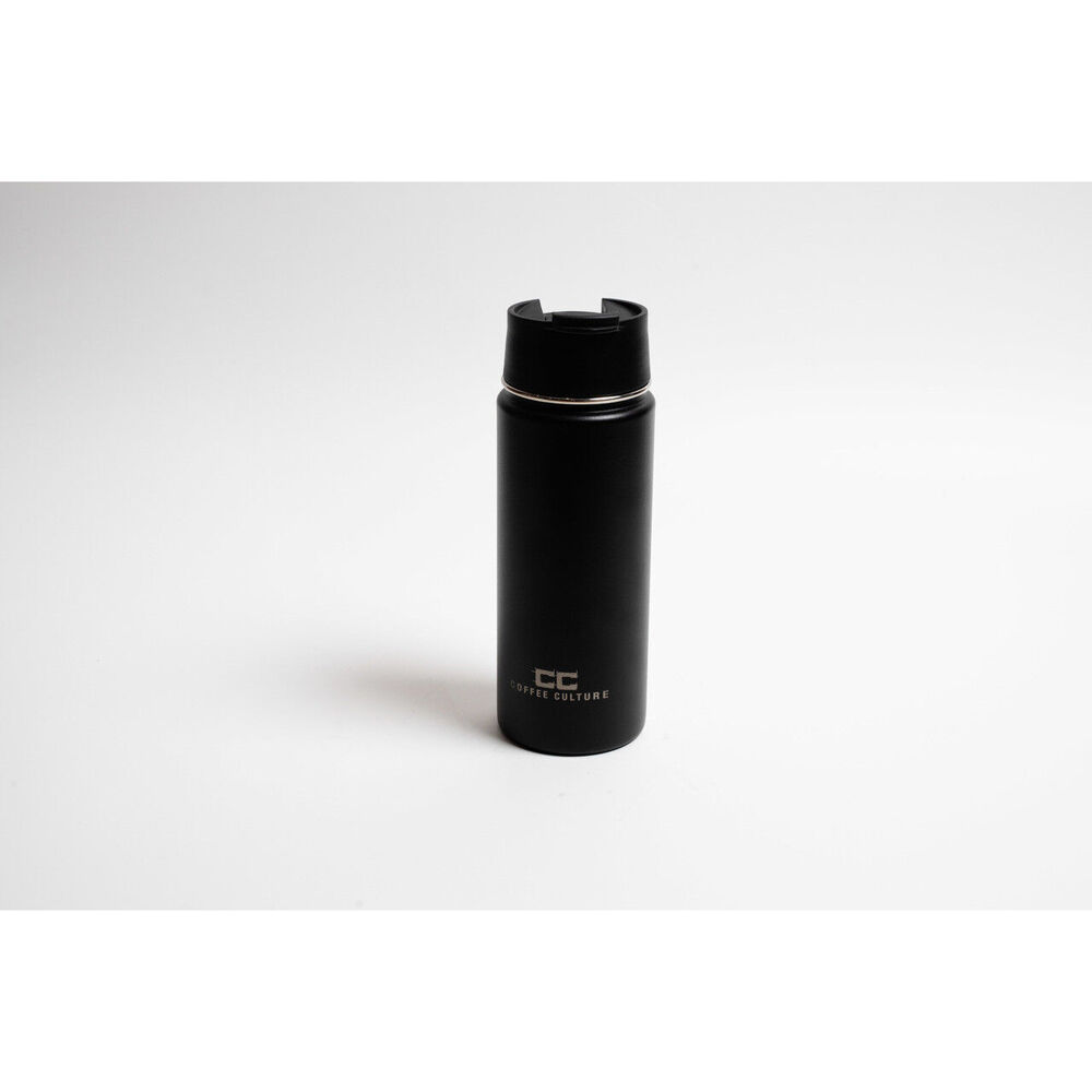 Coffee Culture 500ml Stainless Steel Travel Flask w/ Sipper - Black