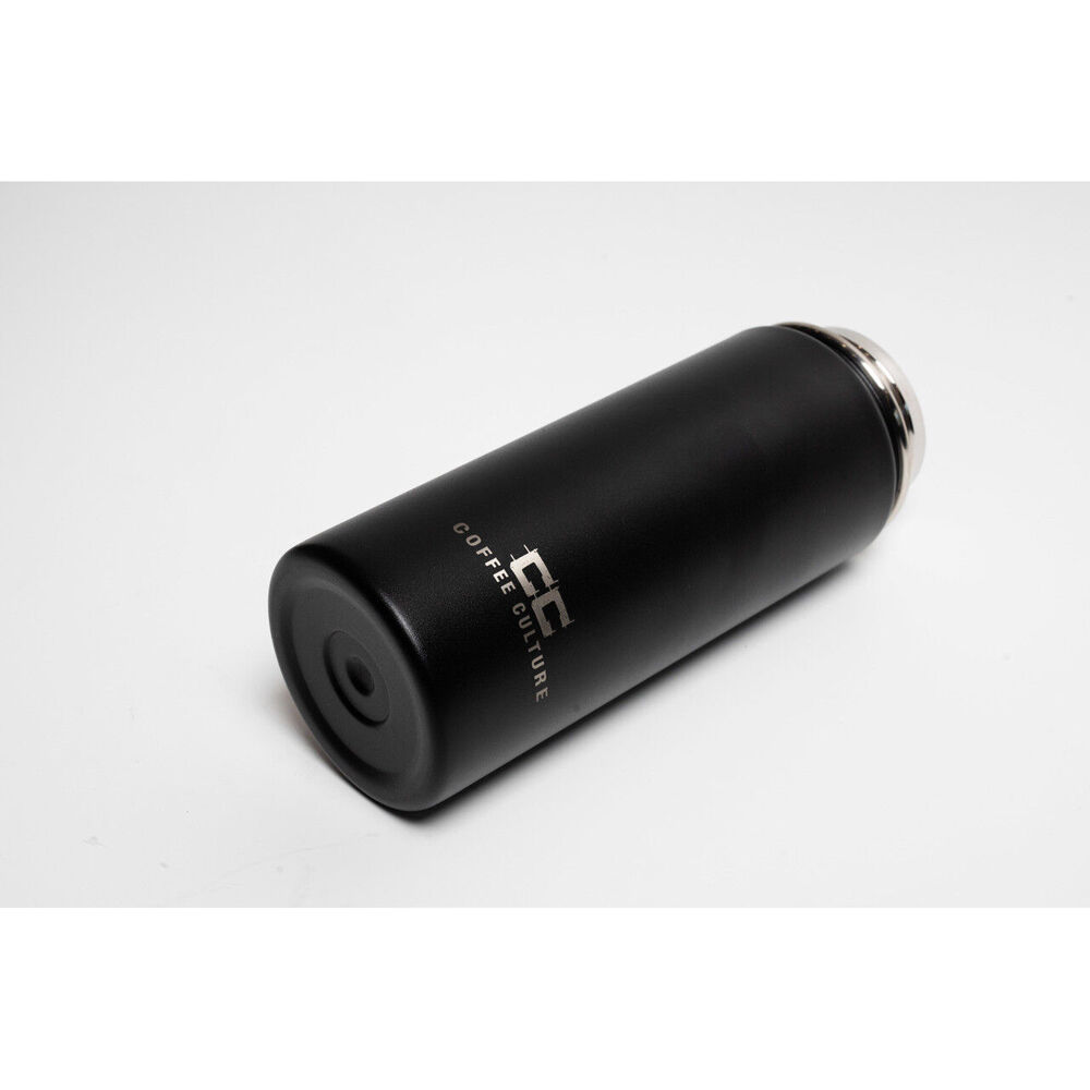 Coffee Culture 500ml Stainless Steel Travel Flask w/ Sipper - Black