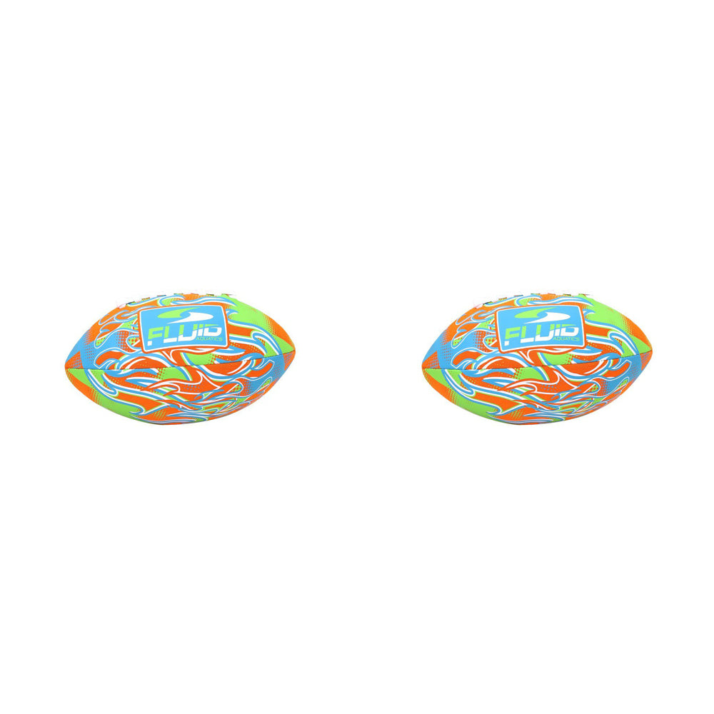 2PK Fluid 9" Football Beach/Pool Outdoor Kids Throw Toy Assorted 5y+