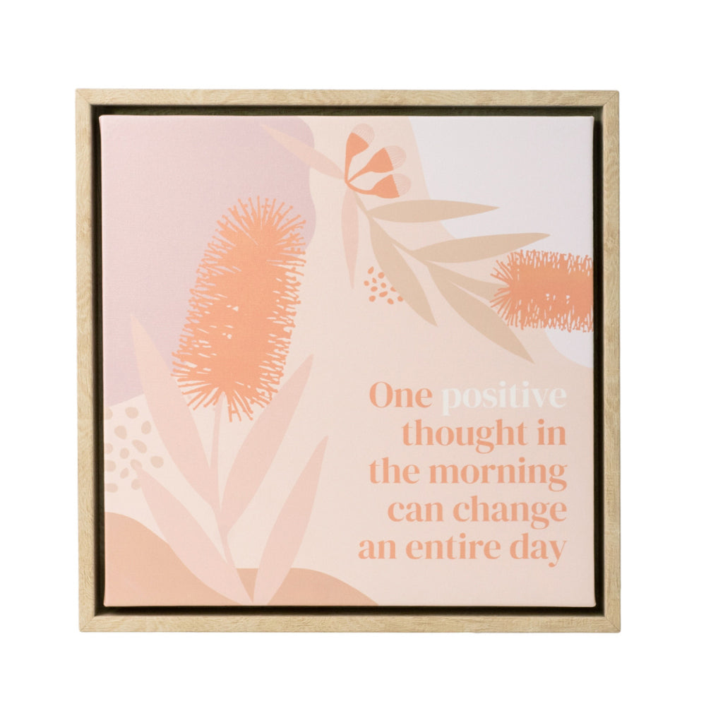 Splosh Fleur Positive Framed Canvas Home Decor 34x34cm