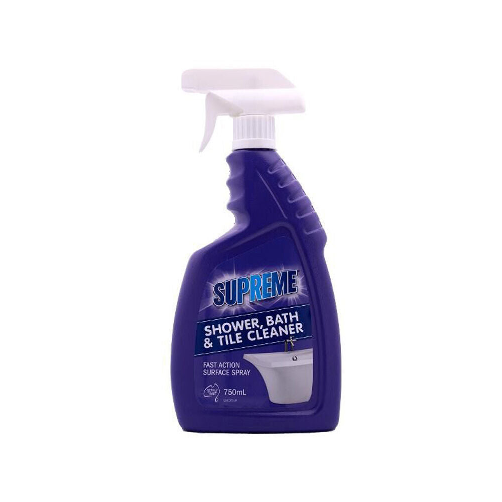 12PK Supreme Shower Bath & Tile Cleaner Surface Spray 750ml
