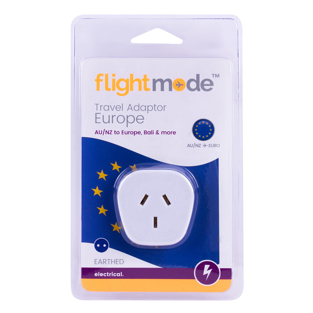 2PK Flightmode Outbound Europe Type C Adapter Europe And Bali - White