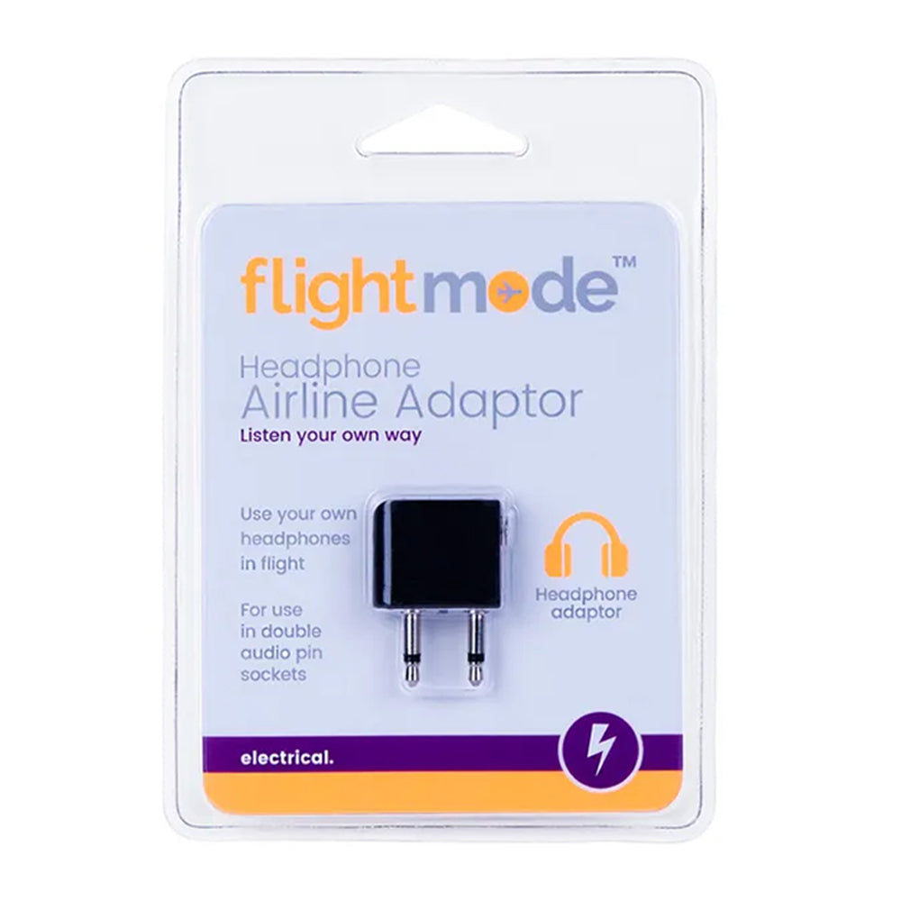 2PK Flightmode Headphone Airline Stereo Socket Adapter