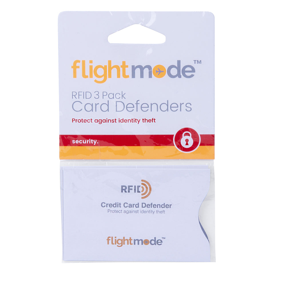 2x 3pc Flightmode Aluminium Tear Resistant RFID Blocking Card Sleeve - White