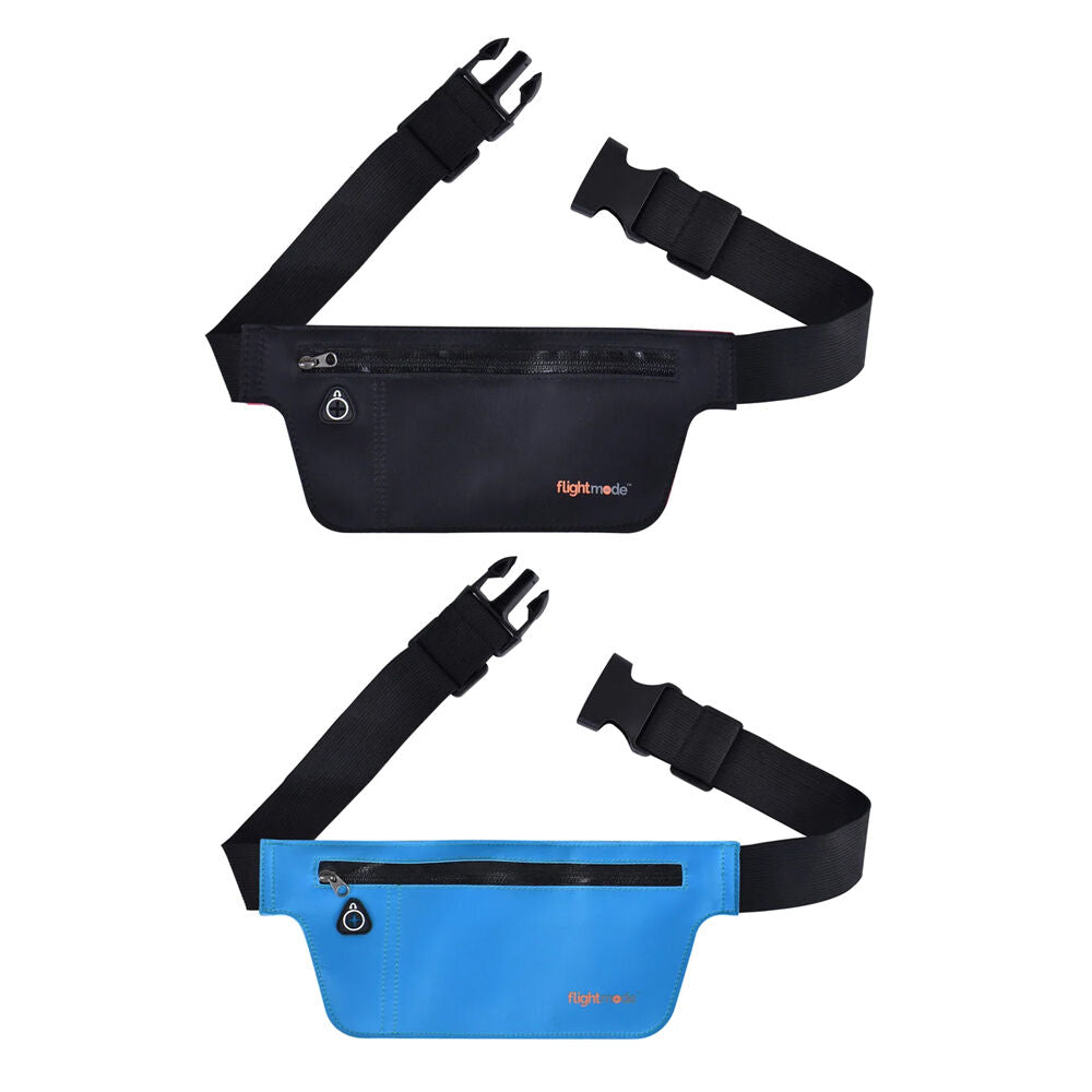 2PK Flightmode Water Resistant Sports Travel Belt w/Hole for Headphones Assorted