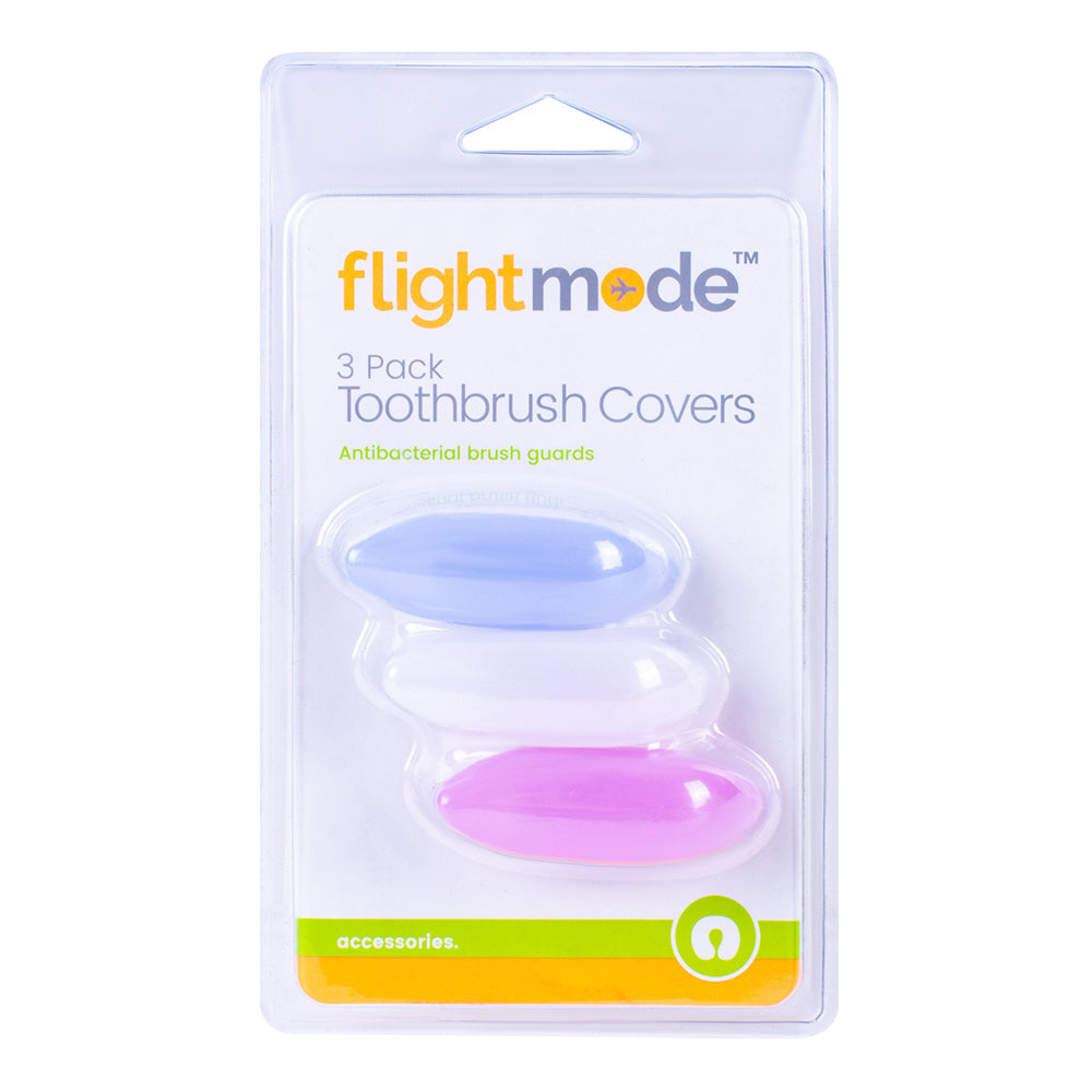 3x 3pk Flightmode Silicone 22x62mm Standard Toothbrush Covers Assort