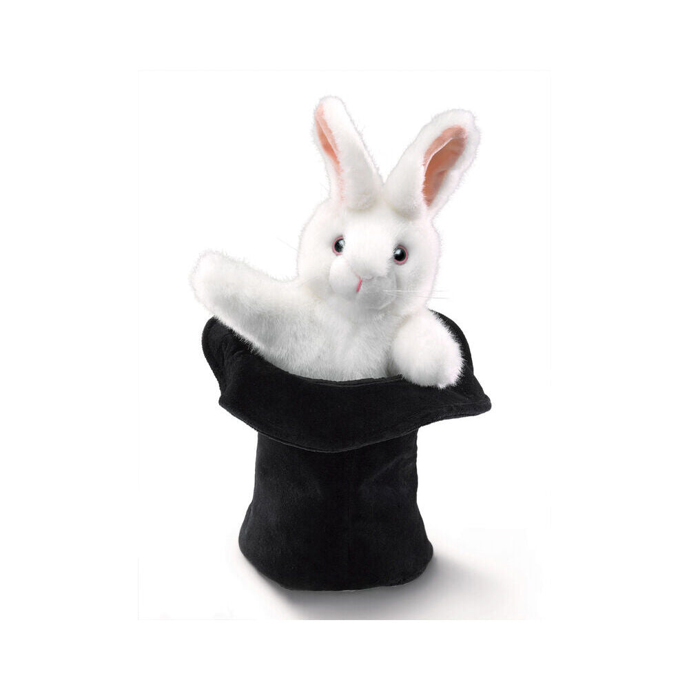 Folkmanis Rabbit In The Hat Hand Puppet 20x36cm Kids Toy 3y+