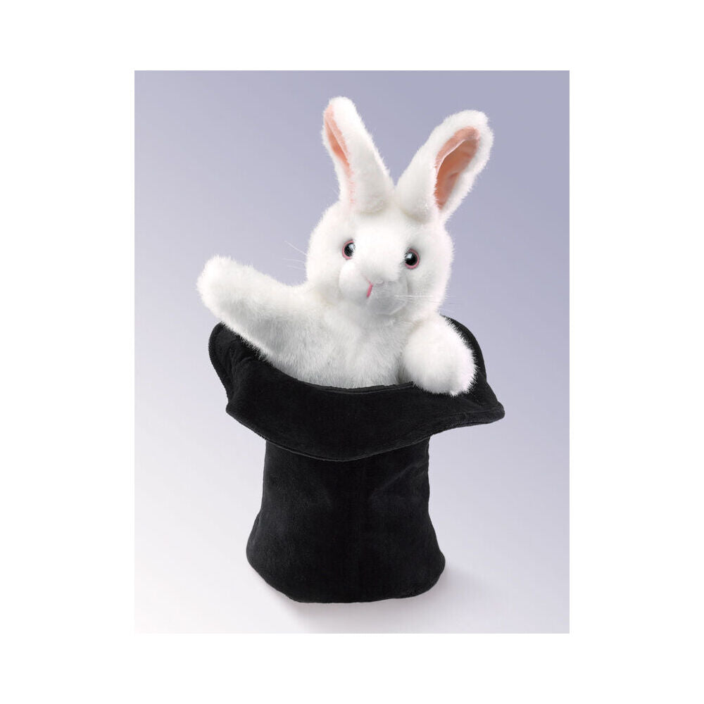 Folkmanis Rabbit In The Hat Hand Puppet 20x36cm Kids Toy 3y+
