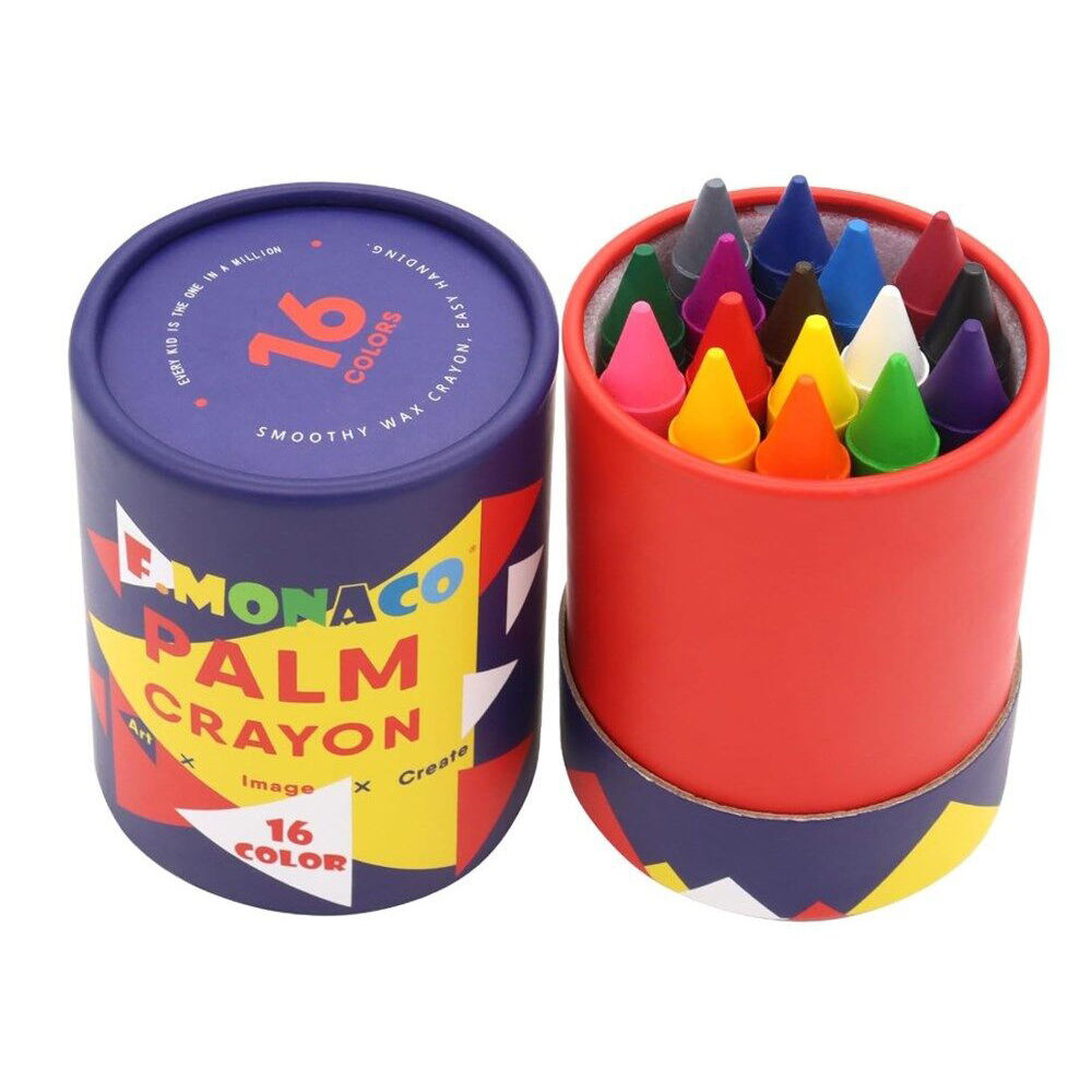 16pc Flower Monaco Palm Crayons Jumbo Non-Toxic Art & Craft Kids/Children - 3y+