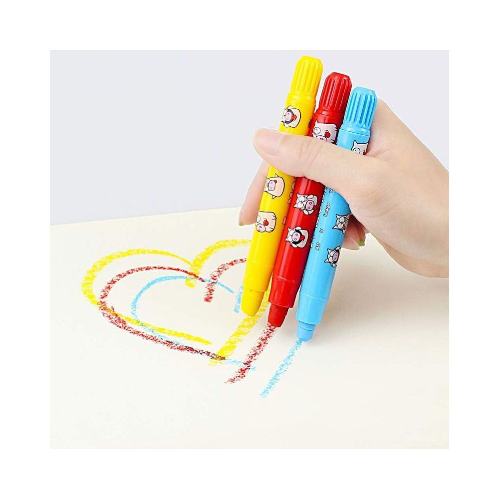 6pc Flower Monaco Silky Crayons Coloring Fun Art & Craft Kids/Children - 3y+