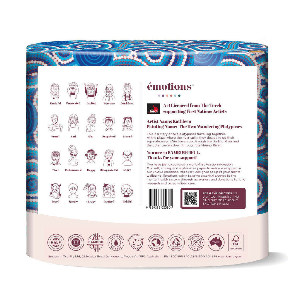 12x 2pc Emotions First Nation Bamboo Absorbent Paper Towels