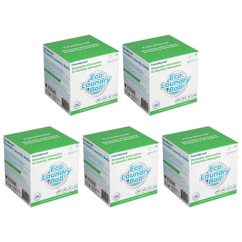 5PK Future Normal 300+ Washes Eco Detergent-Free Laundry Ball Reusable