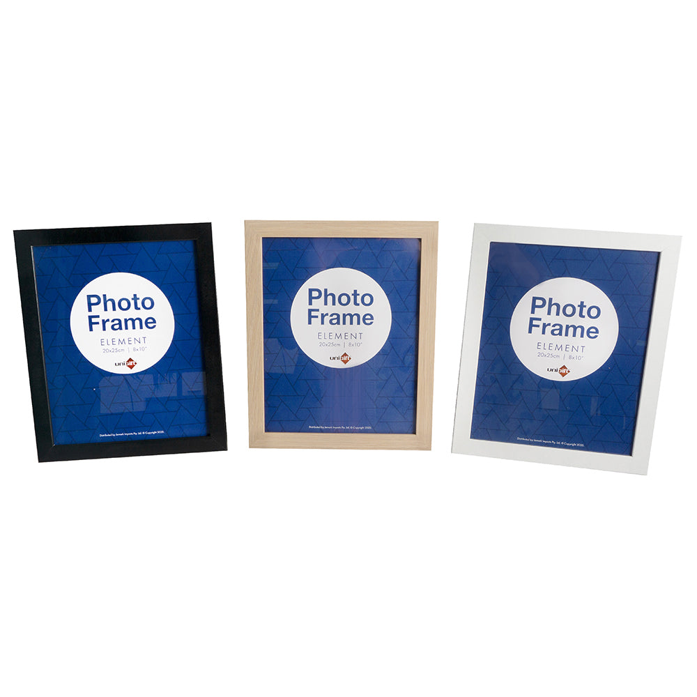 6PK Unigift Element 20x25cm MDF/Glass Picture Frame - Assorted