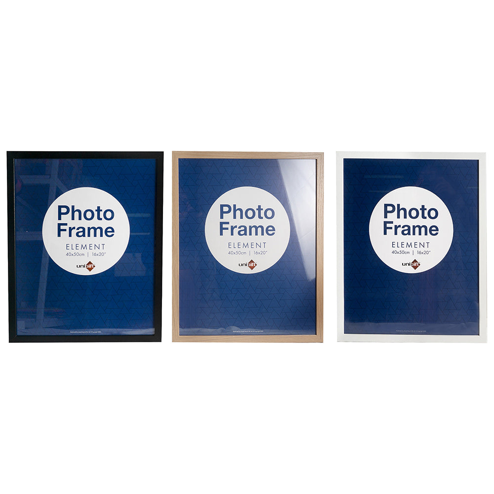 2PK Unigift Element 40x50cm MDF/Glass Picture Frame - Assorted