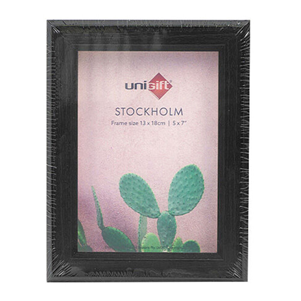 12PK Unigift Stockholm Wooden/Glass Picture Photo Frame 5x7in 13x18cm Brown