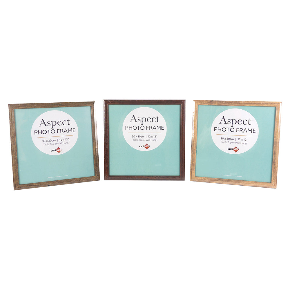 4PK Unigift Aspect 30x30cm MDF/Glass Picture Frame - Assorted