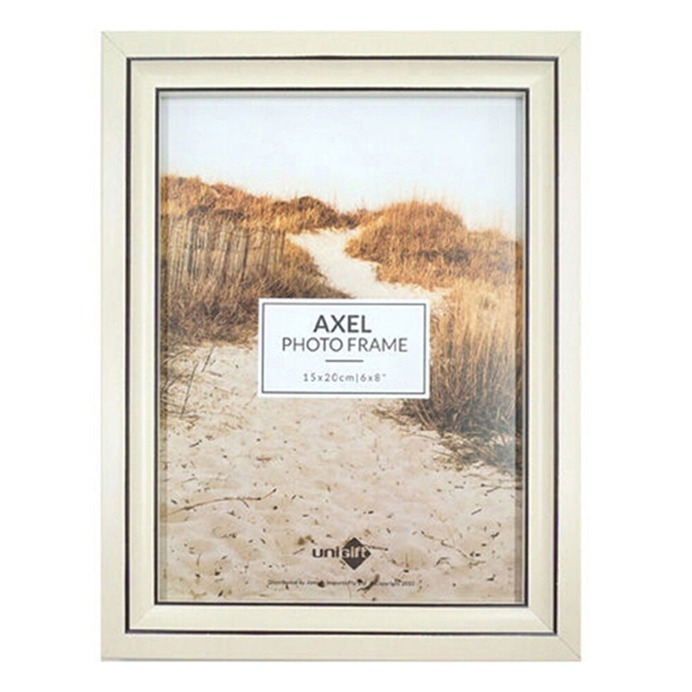6PK Unigift Axel Glass Home Decor Picture Photo Frame 15x20cm Ivory/Black