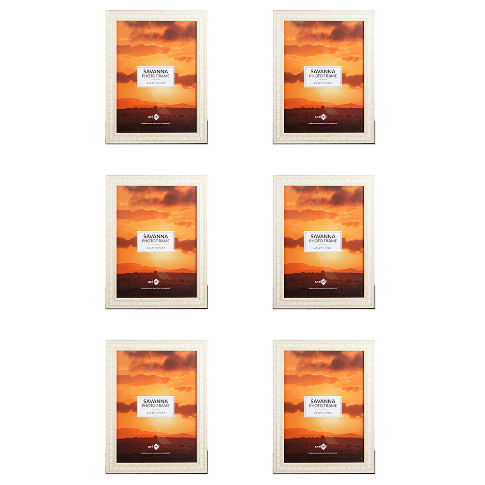 6PK Unigift Savanna Home Photo/Picture Frame 20x25cm Assorted