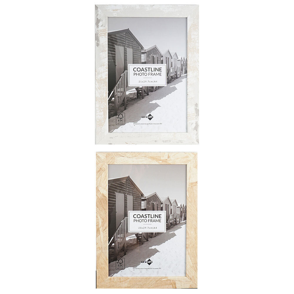 6PK Unigift Coastline Home Photo/Picture Frame A4 Assorted