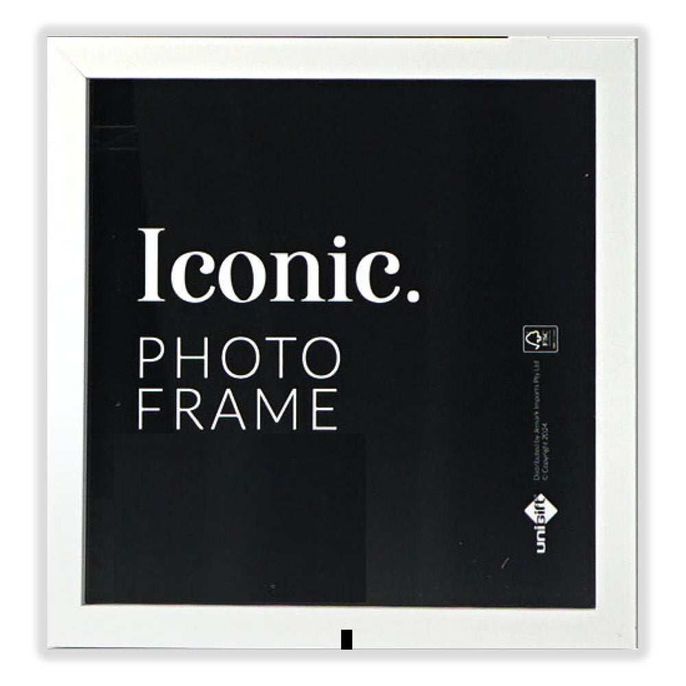 6PK Unigift 30x30cm Iconic MDF Glass Photo Frame - White
