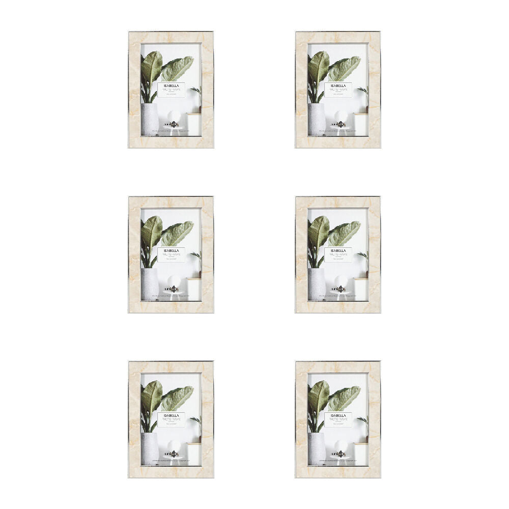 6PK Unigift Isabella Photo Frame Picture Holder 10x15cm - Brown