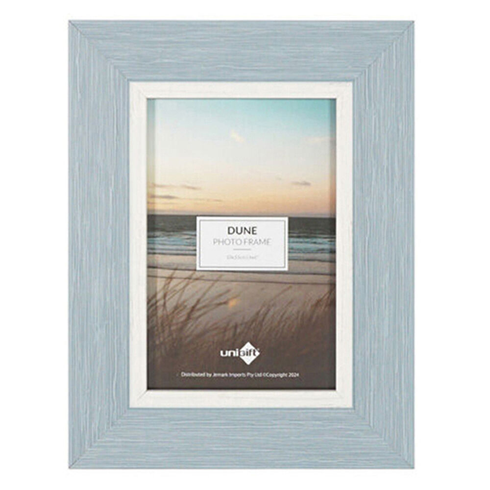 12PK Unigift Dune Glass Home Decor Picture Photo Frame 10x15cm Blue & White