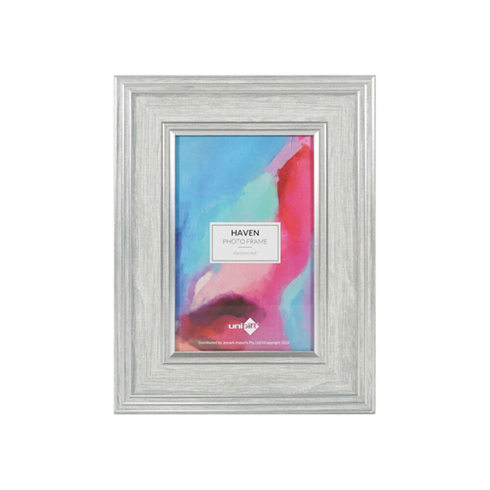 6PK Unigift Haven Photo Frame Picture Holder 10x15cm - Grey