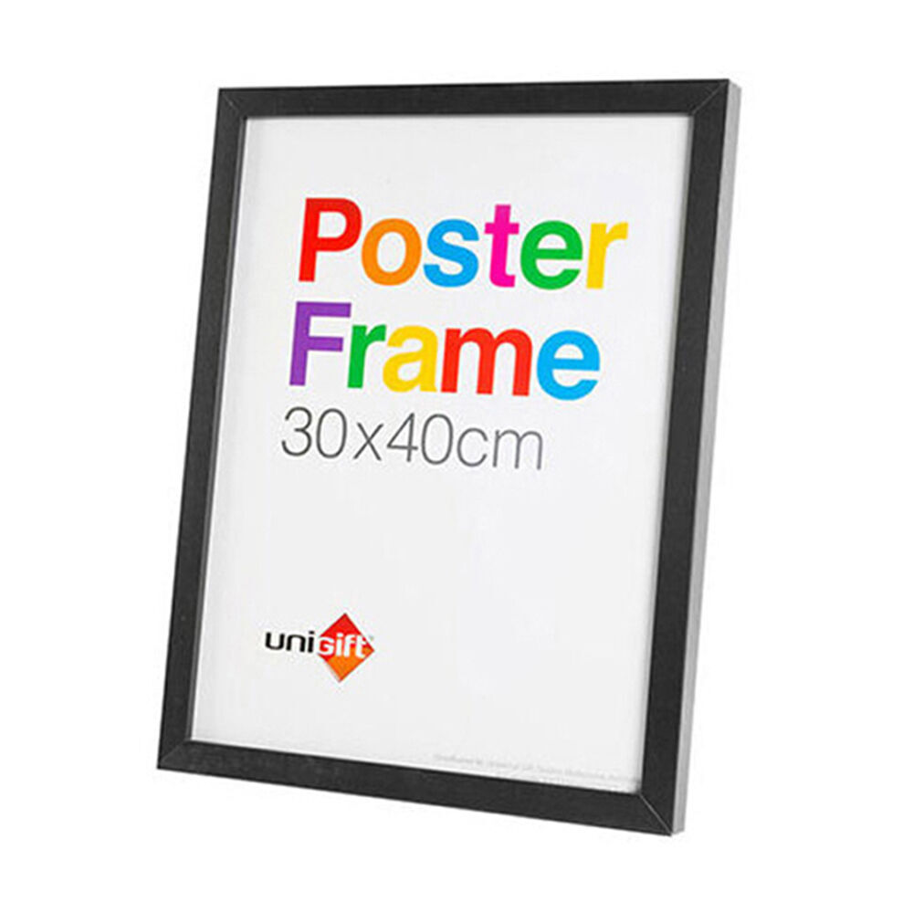 6PK Unigift Wooden/Glass Hanging Poster Picture Photo Frame 30x40cm Black