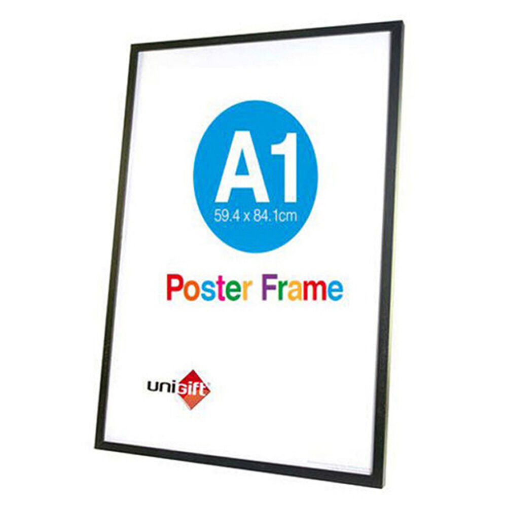 Unigift A1 Wooden/Glass Poster Picture Photo Frame 59.4x84.1cm Black