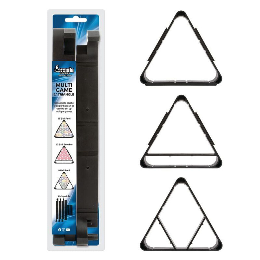 Formula Sports PVC Multi-Game Pool Snooker Billiard 9-Ball Triangle 2in