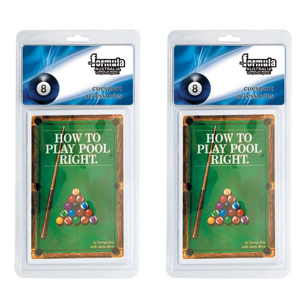 2PK Formula Sports How to Play Pool Right Games Billiard Table Booklet