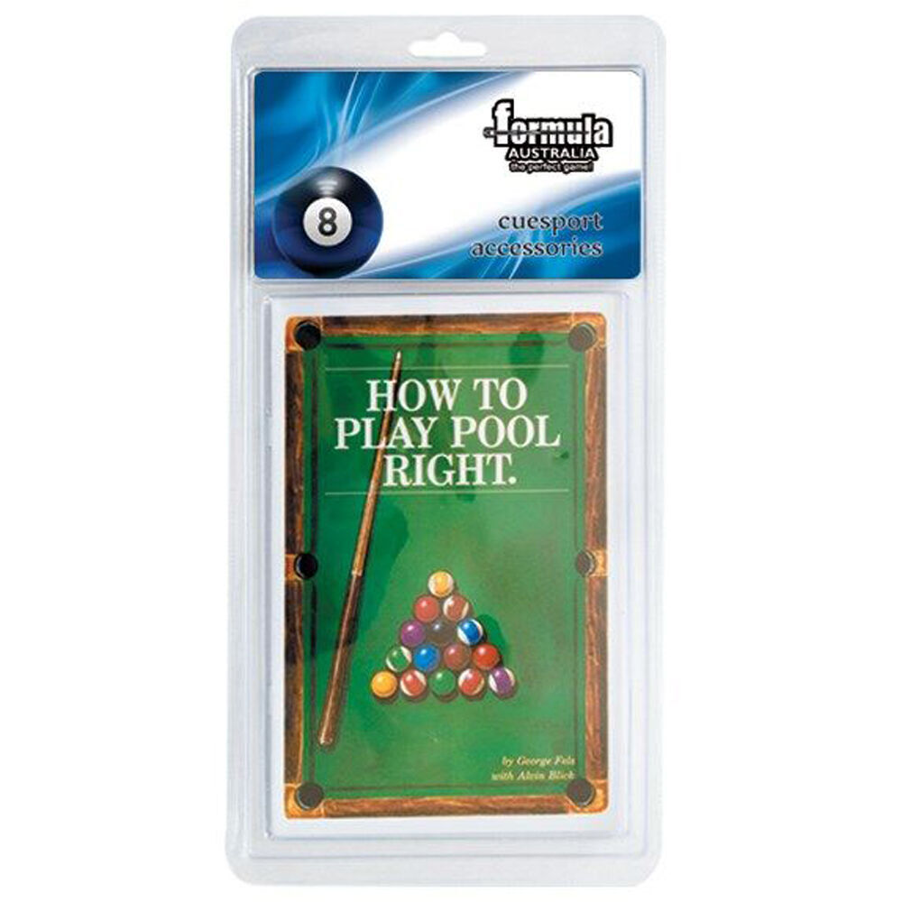 2PK Formula Sports How to Play Pool Right Games Billiard Table Booklet