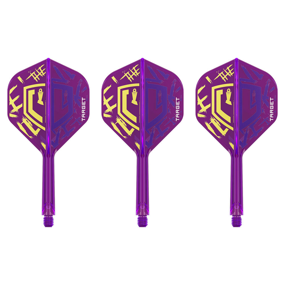 3pc Target Luke Littler World Champ K-Flex No2 Durable Dart Flight Medium Purple