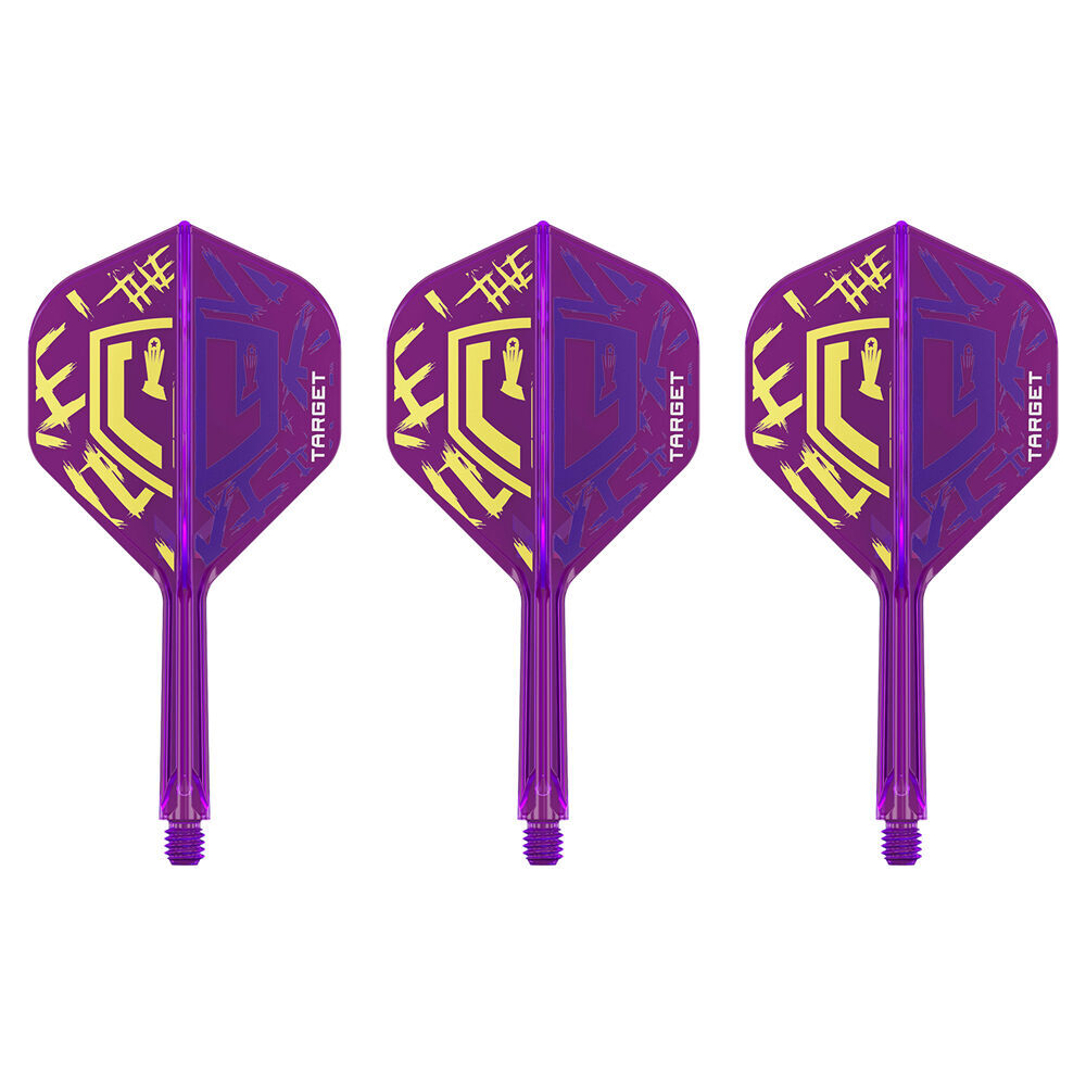 2x 3pc Target Luke Littler World Champ K-Flex No2 Durable Dart Flight Medium Purple