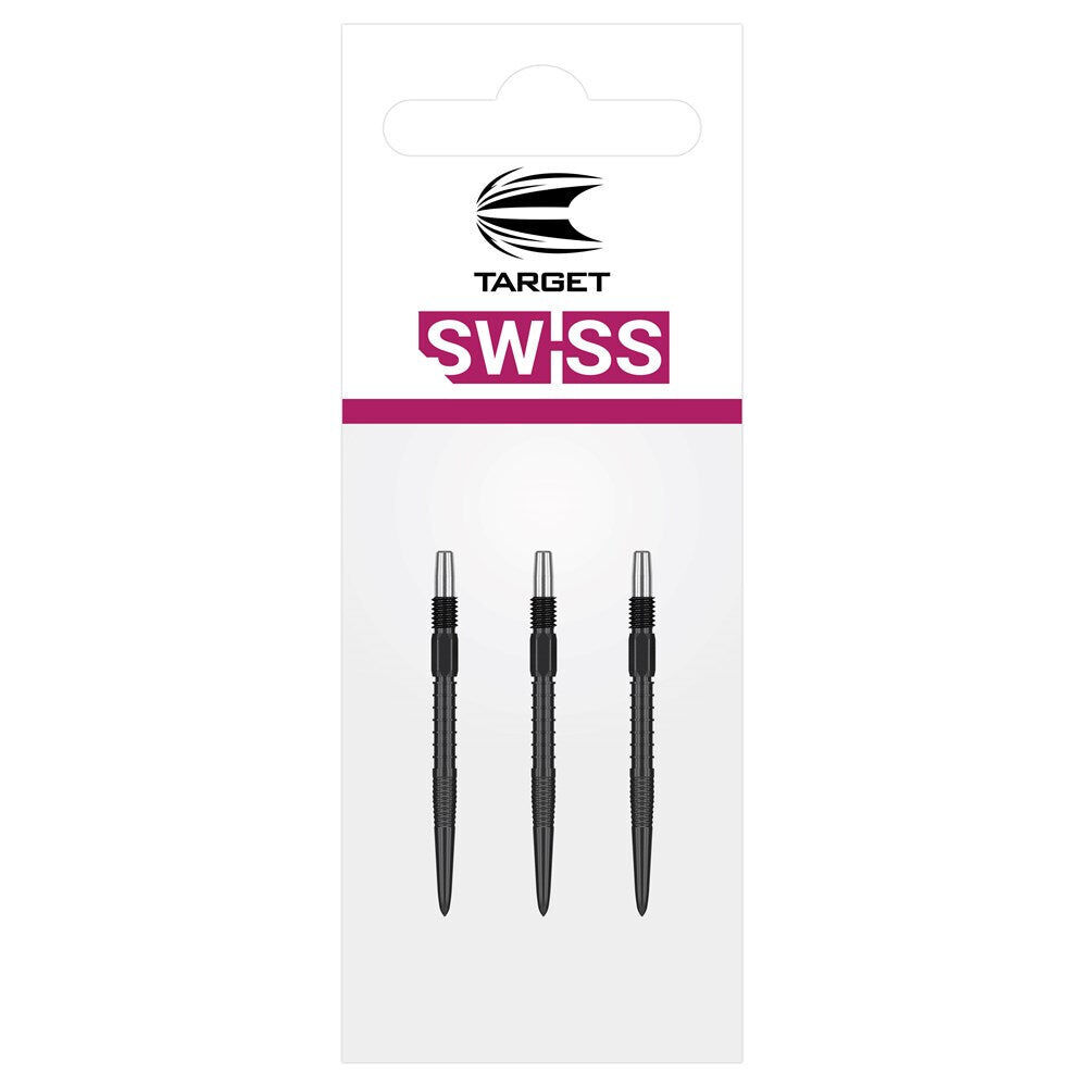 3pc Target Swiss Firepoint Dart Point Replacement Spare Tip 26mm Black