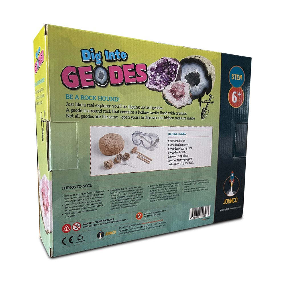 Johnco Dig Into Geodes Kids/Toddler Activity Toy 6y+